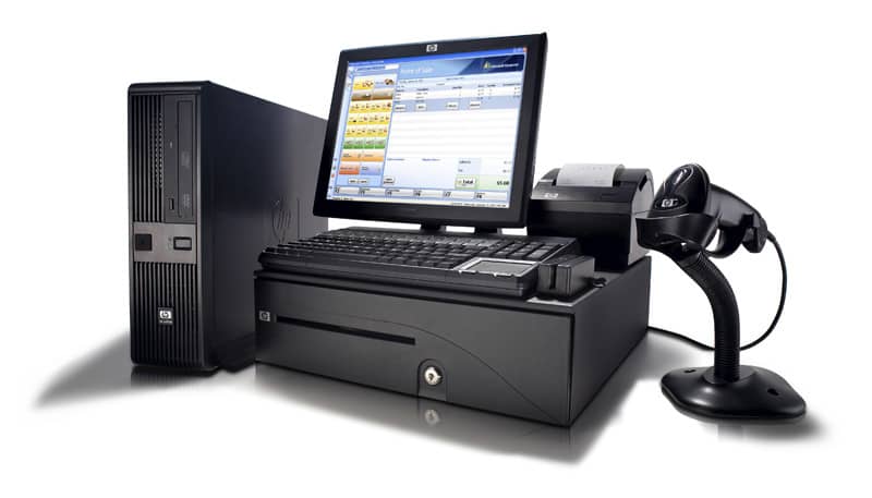 DeskTop POS full set( bar code scanner, EPSON ESCPOS Printer)